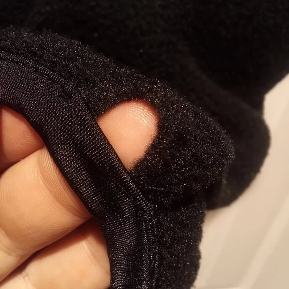 Vintage Woolrich Black 1/4 Button-Up Fleece Pullover XXL Sweatshirt -Made In USA - Picture 6 of 9